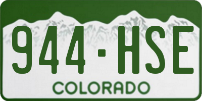 CO license plate 944HSE