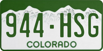 CO license plate 944HSG