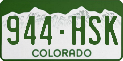 CO license plate 944HSK