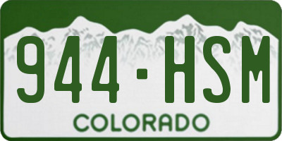 CO license plate 944HSM
