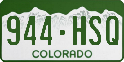 CO license plate 944HSQ
