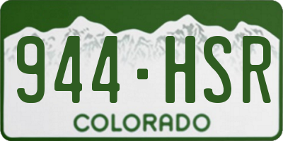 CO license plate 944HSR