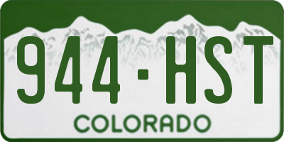CO license plate 944HST