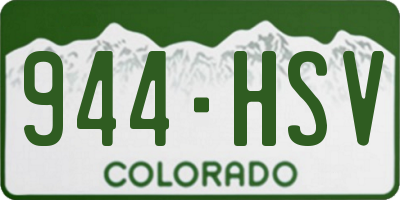 CO license plate 944HSV