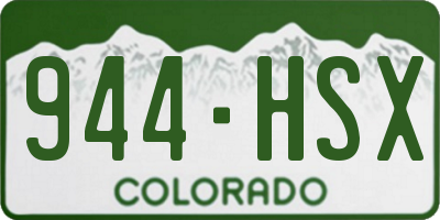 CO license plate 944HSX
