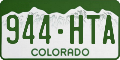 CO license plate 944HTA