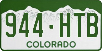 CO license plate 944HTB