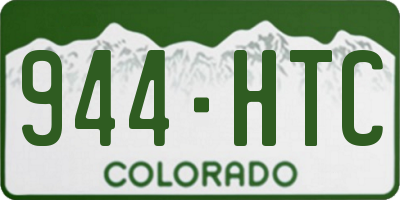 CO license plate 944HTC