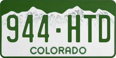 CO license plate 944HTD