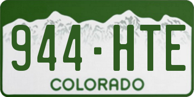 CO license plate 944HTE