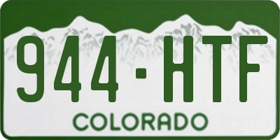 CO license plate 944HTF