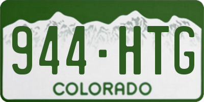 CO license plate 944HTG