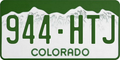 CO license plate 944HTJ
