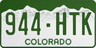 CO license plate 944HTK