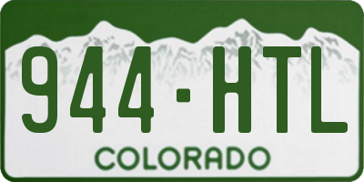 CO license plate 944HTL