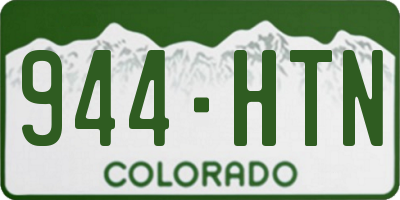 CO license plate 944HTN