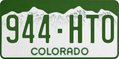 CO license plate 944HTO