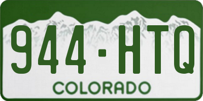 CO license plate 944HTQ