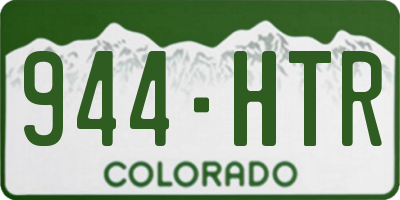 CO license plate 944HTR