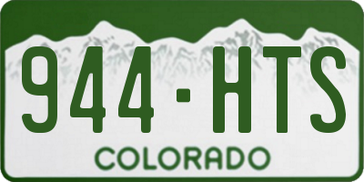 CO license plate 944HTS