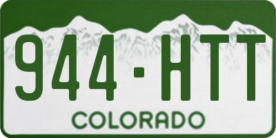 CO license plate 944HTT