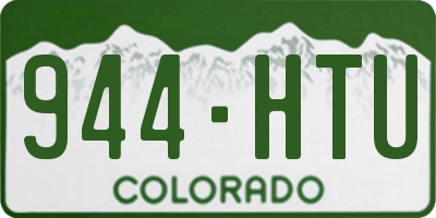 CO license plate 944HTU
