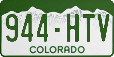 CO license plate 944HTV