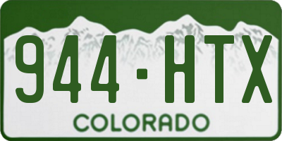 CO license plate 944HTX