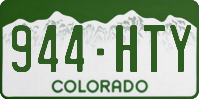 CO license plate 944HTY