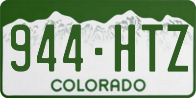 CO license plate 944HTZ