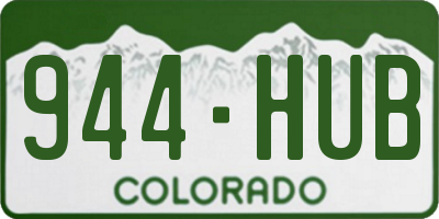 CO license plate 944HUB