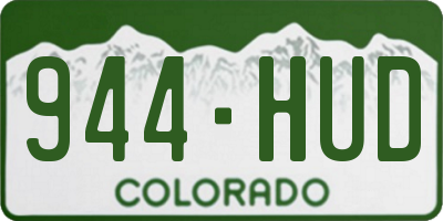 CO license plate 944HUD