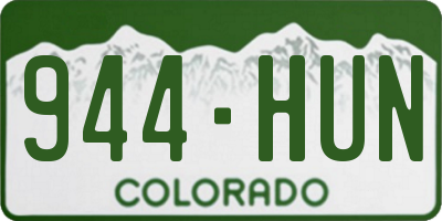CO license plate 944HUN