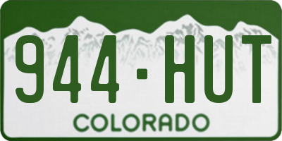 CO license plate 944HUT