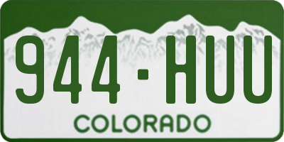 CO license plate 944HUU