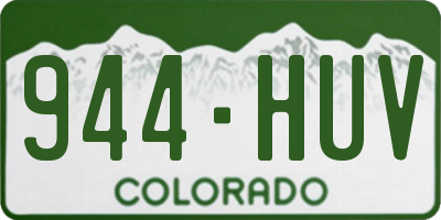 CO license plate 944HUV