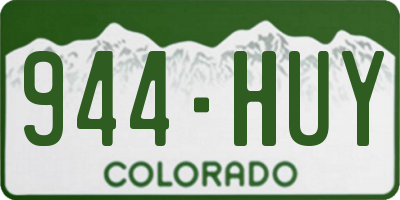CO license plate 944HUY