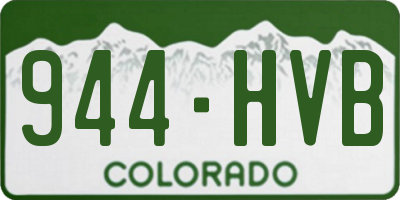 CO license plate 944HVB