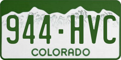 CO license plate 944HVC