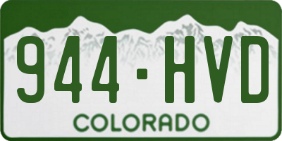 CO license plate 944HVD