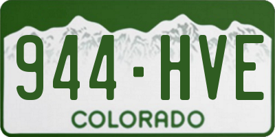 CO license plate 944HVE