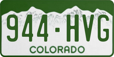 CO license plate 944HVG