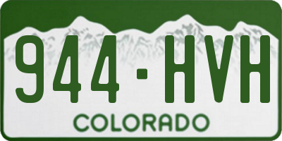 CO license plate 944HVH