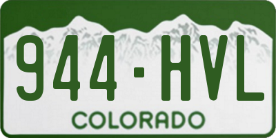 CO license plate 944HVL
