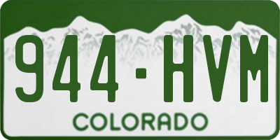 CO license plate 944HVM