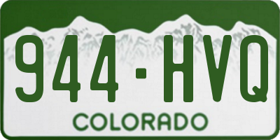 CO license plate 944HVQ