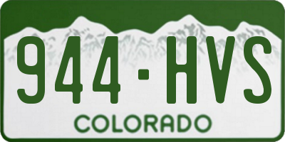 CO license plate 944HVS