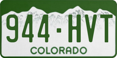 CO license plate 944HVT