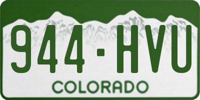 CO license plate 944HVU