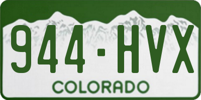 CO license plate 944HVX